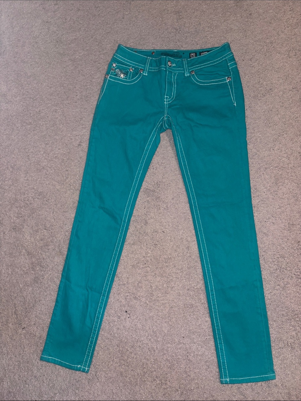 Miss Me women’s Teal Skinny Jeans